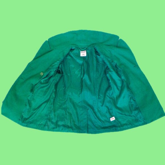 OLD NAVY size M green pea coat polyester/wool dry clean only - Picture 11 of 16